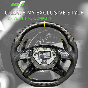 Pour mercedes-benz G E GL <span class=keywords><strong>ML</strong></span> classe W463 W166 <span class=keywords><strong>W163</strong></span> W212 2013-2018 <span class=keywords><strong>volant</strong></span> en cuir perforé en Fiber de carbone personnalisé - Product Image 4