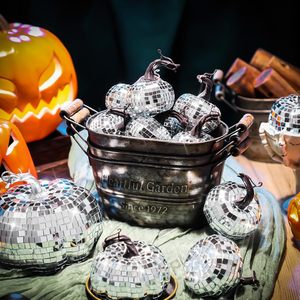 Bola de <span class=keywords><strong>Discoteca</strong></span> al por Mayor, Calabaza de Cristal Espejado para Decoración de Fiestas de Halloween, Otoño y Acción de Gracias, Venta a Granel - Product Image 5