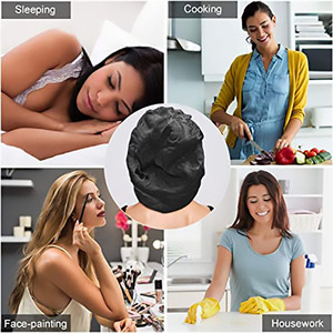 Lingsheng Logo personalizzato Private Label bellezza dei capelli delle donne Extra Large cuffia di raso con Logo coulisse per cuffia - Product Image 5