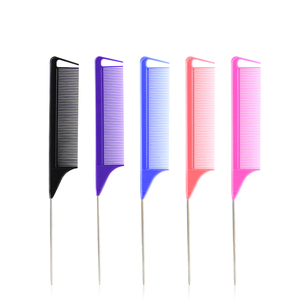 <span class=keywords><strong>Cepillo</strong></span> <span class=keywords><strong>de</strong></span> acero para peluquería profesional, peine <span class=keywords><strong>de</strong></span> cola <span class=keywords><strong>de</strong></span> rata con logotipo personalizado, colorido - Product Image 1