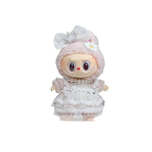 Conjunto de Falda de Tul para Muñeca Labubu, para Niñas de 8 a 13 Años, Vestido Blanco de Dos Piezas con Perlas y Lazo como Accesorio - Product Image 5