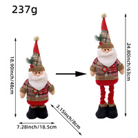 Bambole Natalizie Retrattili Multi-stile all'Ingrosso: Babbo Natale, Pupazzo di Neve, Renna, Gnomo - Decorazioni in Peluche da Terra, Regalo e Ornamento per le Feste