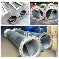 Mélangeur statique haute efficacité, mélangeur en ligne en acier inoxydable SS304 pour le mélange de liquides et de gaz, type à bride, livraison rapide