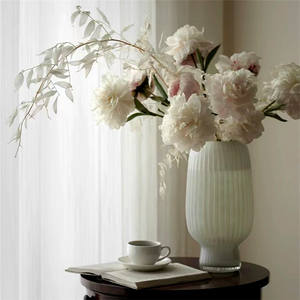 Jarrón de Vidrio Moderno y Simple de Porcelana Blanca, Adornos Hidropónicos de Vidrio, Artesanías Florales, Jarrón de Vidrio para Mesa de Comedor - Product Image 4