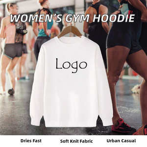 Sweat-shirt à capuche pour femme, respirant, tricoté, avec logo sur le devant, col rond doux, streetwear, haut d'été - Product Image 1
