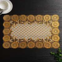 Nouveau produit 30*45cm, nappe de table rectangulaire en PVC écologique, design moderne, estampage dorée, décoration de la maison, salle à manger, cuisine