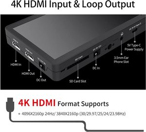 จอภาพ <span class=keywords><strong>FEELWORLD</strong></span> <span class=keywords><strong>F6</strong></span> <span class=keywords><strong>Plus</strong></span> V2 ขนาด 6 นิ้ว สำหรับกล้อง DSLR แบบ IPS พร้อมฟังก์ชั่นวิดีโอพีคกิ้งโฟกัส หน้าจอสัมผัสสำหรับใช้งานภาคสนาม - Product Image 3