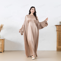 Lignes Golden Robe musulmane à manches longues pour femme-Exclusive et à la mode pour les dames musulmanes, été et plage, grande taille et régulière