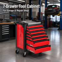Meuble d'atelier robuste avec établi et coffres à outils métalliques pour garage – Système de rangement combiné