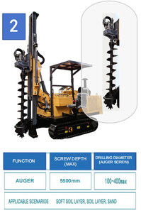 Mesin sekrup tanah tenaga surya efisiensi tinggi pompa roda gigi mesin Diesel dan Motor untuk dijual pengemudi tumpukan tenaga surya Crawler - Product Image 4
