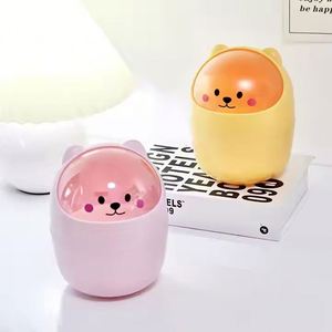 Small Desktop Storage Box Office <b>Desk</b> Organizer <b>Mini</b> Waste Trash Can with Lid Cute Things Custom Logo - Product Image 2