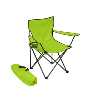 Sedia da Campeggio Pieghevole Verde Chiaro 51x51x83 in Acciaio Leggera e Richiudibile per Pesca Palestra Logo Personalizzato Officina - Product Image 1