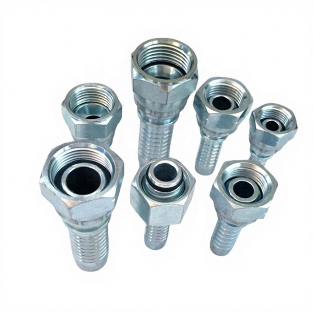 SANMA 20611 Metric DK 60 Degree Forged Zinc Plated Hydraulic Hose Fitting High Quality Pipe Fittings for Water Supply
