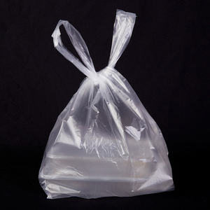 กระเป๋าถือพลาสติก PE สไตล์เสื้อยืดพร้อมปั๊มความร้อนรีไซเคิล-บรรจุในกล่อง - Product Image 2