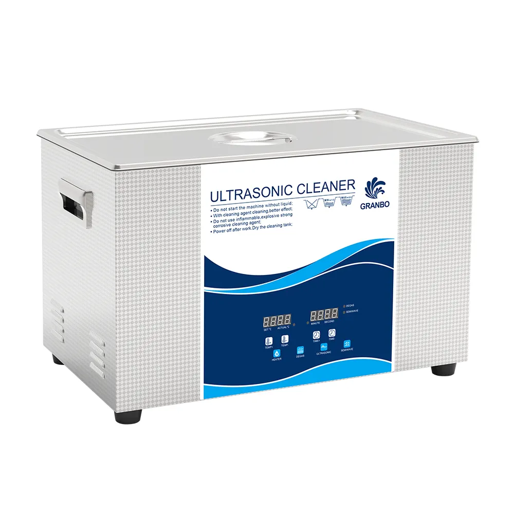 Máquina de Limpieza por Ultrasonidos, Calentador de Temporizador Digital Ajustable con Degas y Baño Ultrasónico Semiwave, 30L