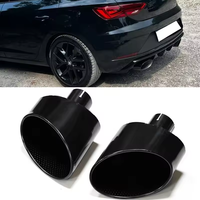 Embouts d'échappement pour Audi A3 A4 A5 A6 A7 jusqu'à RS3 RS4 RS5 RS6 RS7, embouts de silencieux doubles, acier inoxydable 304, 57/63 mm, elliptiques SYPES