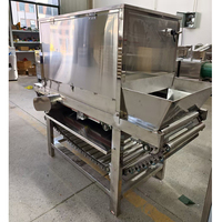 Industrielle automatische Luftkompressor-Motor-Kettengetriebeteuchmaschine für trockenen Knoblauch, lebensmittelechter Edelstahl für elektrische Anwendungen