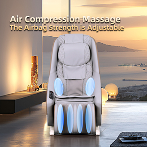 Fauteuil de massage gris intégral avec modes automatiques, technologie airbag zéro gravité, design ergonomique doux pour salon et chambre moderne - Product Image 5