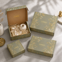 Boîte d'expédition en carton ondulé kraft avec logo personnalisé, papier d'art de qualité supérieure, emballages cadeaux pour l'e-commerce, vêtements, fleurs, cosmétiques