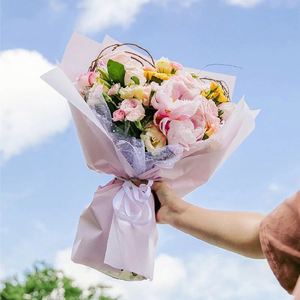 50cm*4Yards/Rouleau de gaze en fil flocon de neige pour emballage de bouquets floraux, boîtes cadeaux, matériel de bricolage pour mariages, fêtes et fleuristes - Product Image 5