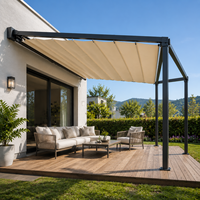 Pergola rétractable en aluminium et PVC de haute qualité, sur mesure, avec télécommande, pour balcon, restaurant, luxe moderne, Sweet Home