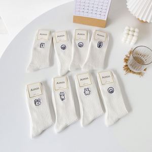 High Quality Casual Embroidery Custom Color Cotton Crew Socks with <b>Animal</b> <b>Pattern</b> Breathable & Custom Logo <b>for</b> Women - Product Image 1