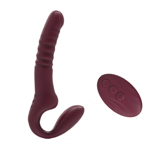 Yeni sokmak g-spot klitoris lezbiyen çift popo fiş seks oyuncak Anal Plugsr askısız kayış tavşan vibratör kadınlar için - Product Image 3