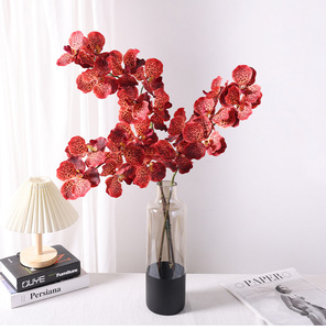 Nouvel arrivage de grandes fleurs d'orchidées artificielles 7 têtes Real Touch <span class=keywords><strong>Vanda</strong></span> faites à la main Design réaliste pour la décoration de la maison et du mariage - Product Image 4