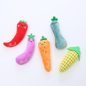 Jouets à mâcher remplis d'herbe à chat en forme de fruit de dessin animé oreiller en papier résistant aux morsures chats d'intérieur éponge dents nettoyage divertissement - Product Image 2