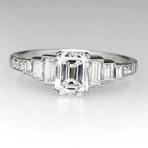 Anello quadrato con zirconi per anniversario, elegante gioiello da donna, accessorio regalo, anello classico - Product Image 2