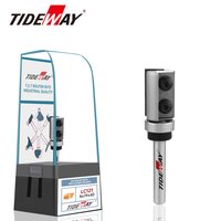 TIDEWAY bit Router penggilingan, bantalan ujung lurus dengan pemotong penggilingan yang dapat diganti