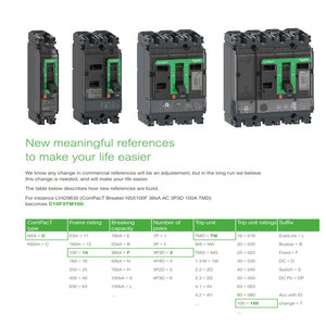 Schneider MCCB NSX250F 36kA AC 3P 4P 40A 50A 63A 80A 100A 125A 160A 200A 250A 400A 500A 630A 800A Molded case pemutus sirkuit - Product Image 2
