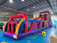 Parcours d'obstacles gonflable personnalisé, jeu de course gonflable, aire de jeux excitante