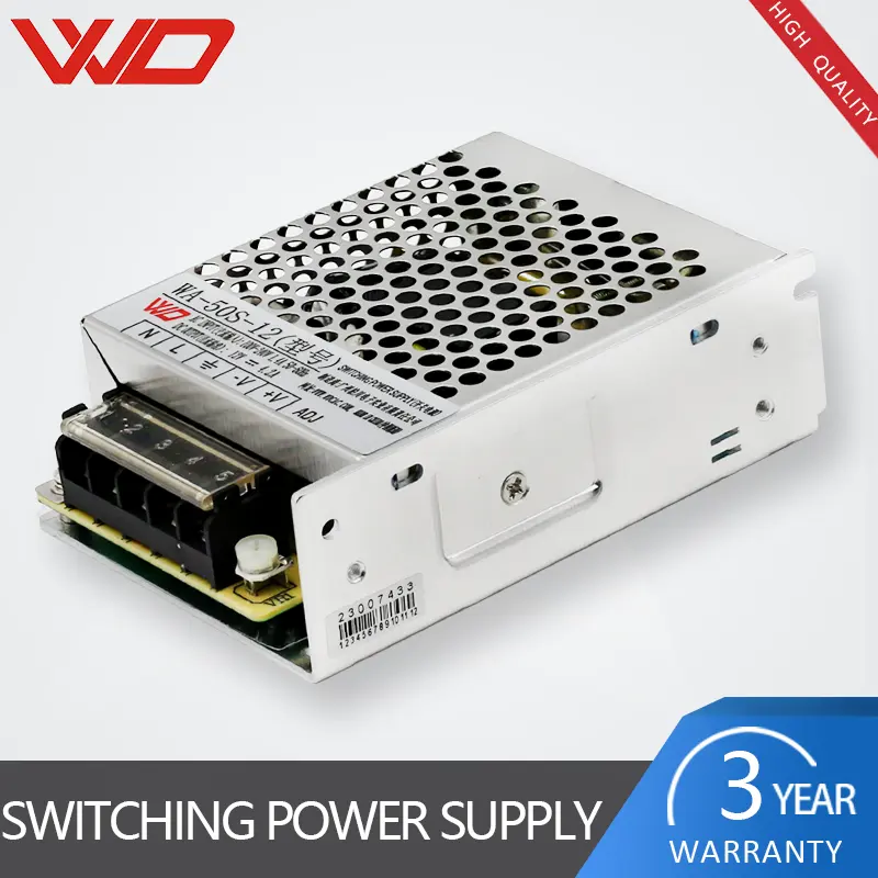 Weidun WA-50S-12 50W 12V 4.2A AC DC đầu ra duy nhất SMPS cung cấp điện cho dtf bột Shaker