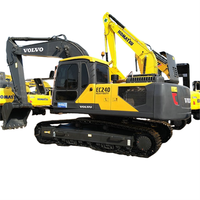 Excavator Crawler Volvo EC240 EC240D Bekas 24 Ton Mesin Turbo D7E Asli Konsumsi Bahan Bakar Rendah Untuk Pekerjaan Tambang dan Pemadatan Tanah