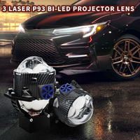 Bon prix 160w 3 laser bi led projecteur voiture led phare lentille 50000lm 3 pouces projecteur lentille