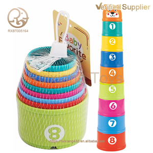 Jouets éducatifs Montessori unisexes pour enfants, jeu de tasses empilables arc-en-ciel pour bébés et enfants - Product Image 5