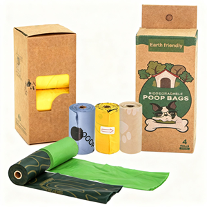 Bolsas Ecológicas para Excremento de Mascotas con Borde Plano, Bolsas Biodegradables Desechables para Desechos de Perros - Product Image 1