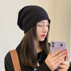 7th Stack <b>Hat</b> Women Winter Knit Beanie Woolen <b>Hat</b> Spring Autumn Fashion Korean Style Lazy Cap Black Beige <b>Khaki</b> Green Rose Red - Product Image 3