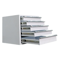 Armoire à outils portable en acier avec 5 tiroirs, verrouillable, OEM OBM, capacité de charge de 300 kg, stockage 3 ans