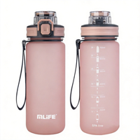 Bouteille d'eau de sport classique durable et réutilisable de 650 ml, sans BPA, en Tritan, avec couvercle, écologique et compatible lave-vaisselle, pour le sport et les activités de plein air