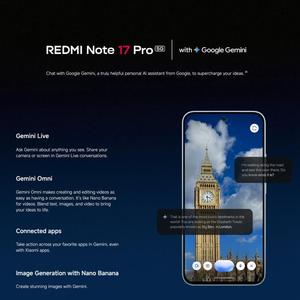 โปรโมชั่น Xiaomi Redmi Note 17 Pro 5G รุ่น Global 6GB+128GB หน้าจอ 6.83 นิ้ว ระบบปฏิบัติการ HyperOS 3 ชิปประมวลผล Snapdragon 6s Gen 4  ระบบสแกนลายนิ้วมือในหน้าจอ รองรับ NFC 5G - Product Image 3