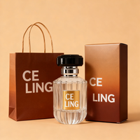 Atomiseur de parfum en verre de haute qualité 30 50 100 ml avec bouchon à sertir, vaporisateur à fine brume, flacon de parfum avec boîte