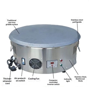 <b>Electric</b> Flat <b>Griddle</b> Commercial Pancake Machine For Making Crepe, Roti, Chapati, Spring Roll Wrapper - Product Image 4