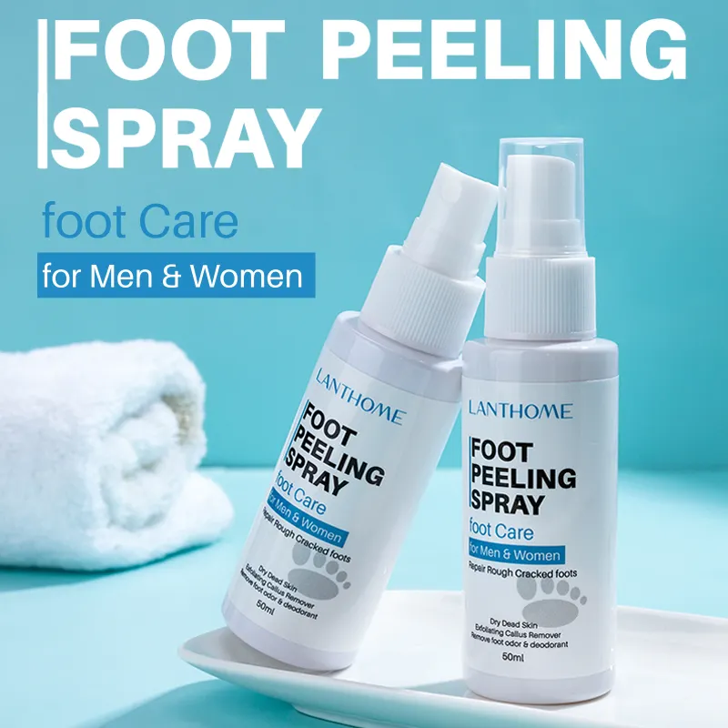 Private label instant foot skin care products smooth foot peeling spray without causing irritation or discomfort