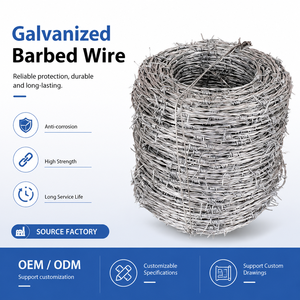 Rust Resistant Galvanized Barbed Wire for Private Land Border Protection, Strong Tensile Structure LandProtection <strong>GalvanizedWire</strong> - Product Image 6