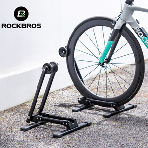 ROCKBROS-Soporte de estacionamiento vertical plegable para bicicleta, estante de almacenamiento para bicicleta, soporte para rueda de bicicleta - Product Image 3