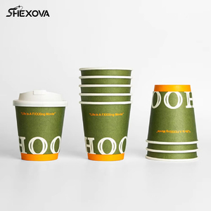 Logo Design Disposable Latte Coffee <strong>Paper</strong> <strong>Cup</strong> for Hot Drink Double Wall Insulation Thickened Boba Tea <strong>Paper</strong> <strong>Cup</strong> Biodegradable - Product Image 1