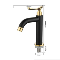 Robinet de lavabo moderne en acier inoxydable SUS304, monocommande eau froide, à poser sur le comptoir, pour projets de toilettes publiques