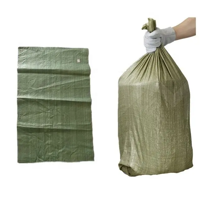 new type building garbage construction waste packing green color pp woven bag for trash